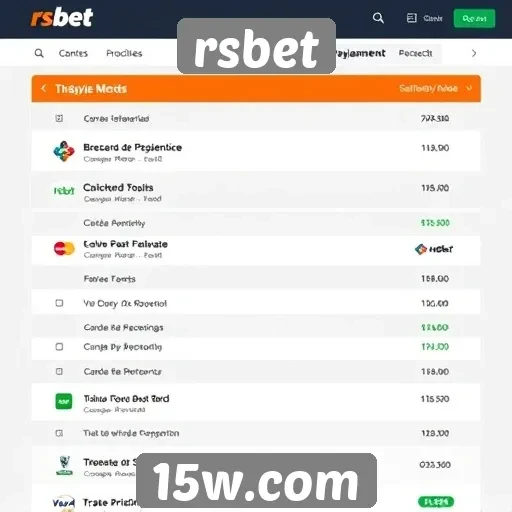 Opções de pagamento disponíveis no site rsbet
